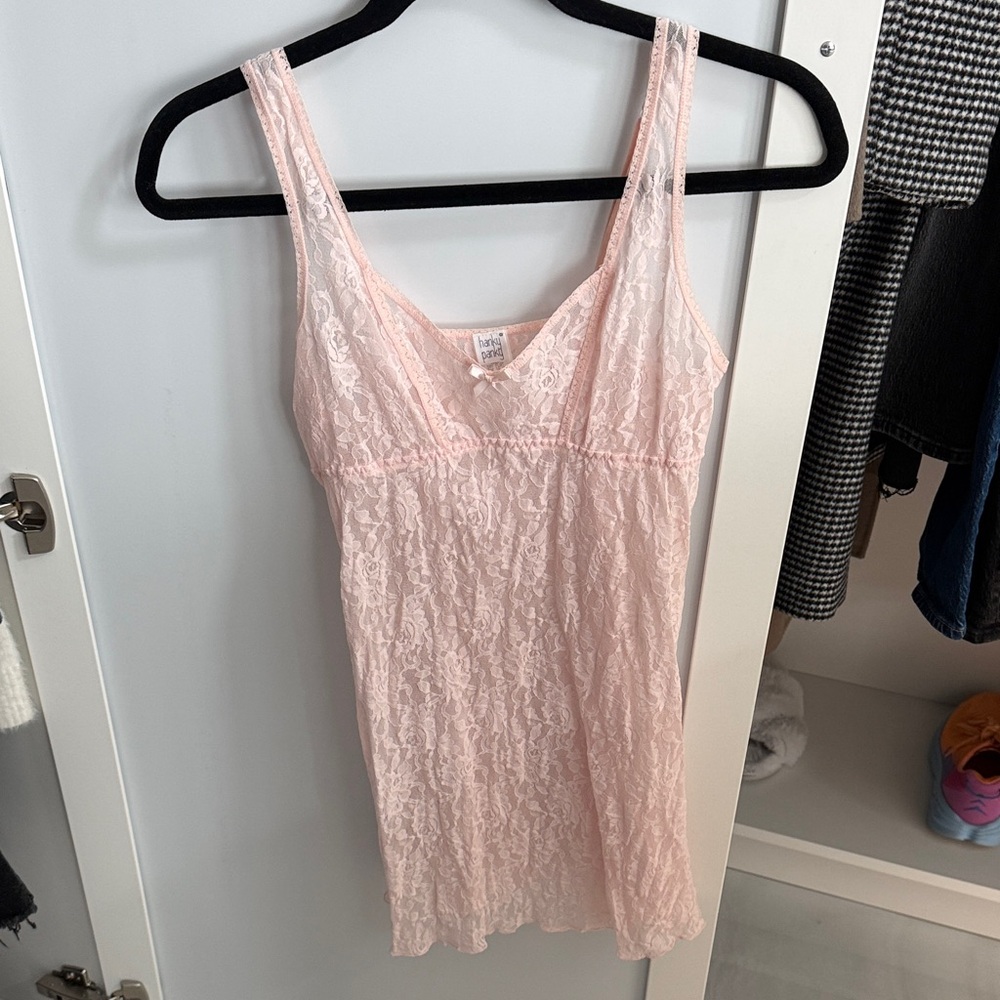 Delicate Lace Slip - Light Pink M